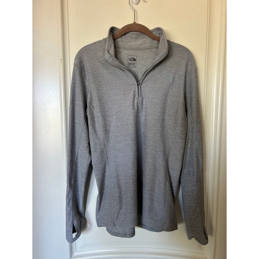 Women's The North Face Long Sleeve 1/4 Zip L Gray